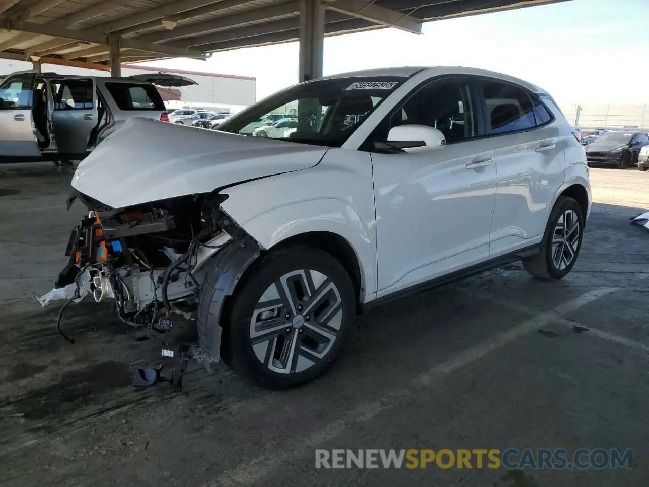 1 Photograph of a damaged car KM8K33AG9PU190733 HYUNDAI KONA 2023