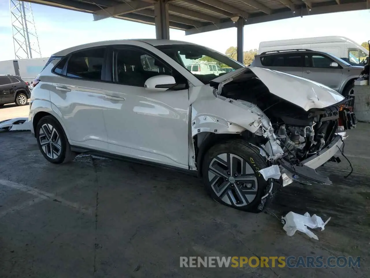 4 Photograph of a damaged car KM8K33AG9PU190733 HYUNDAI KONA 2023