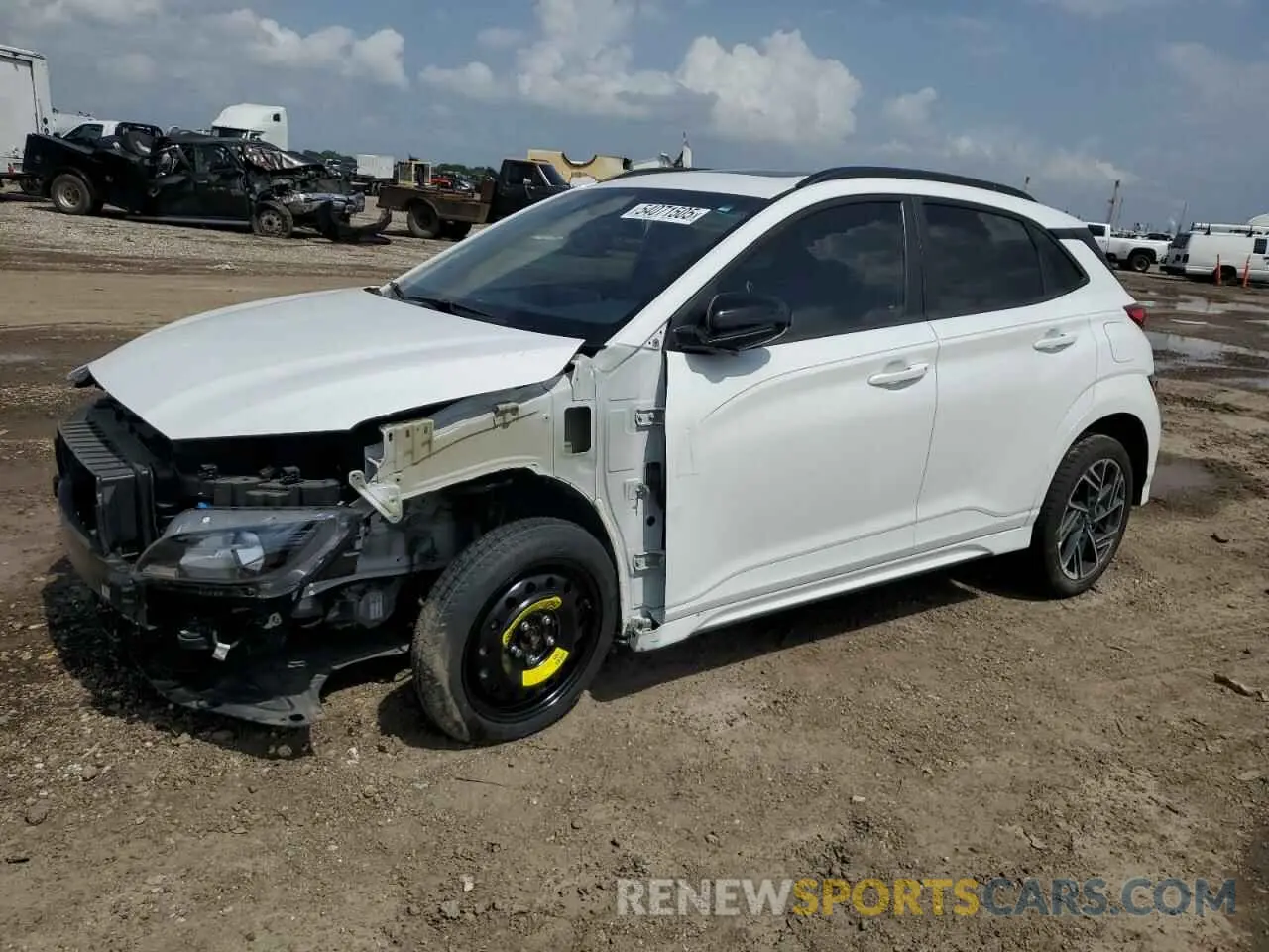 1 Photograph of a damaged car KM8K3CA34PU980471 HYUNDAI KONA 2023