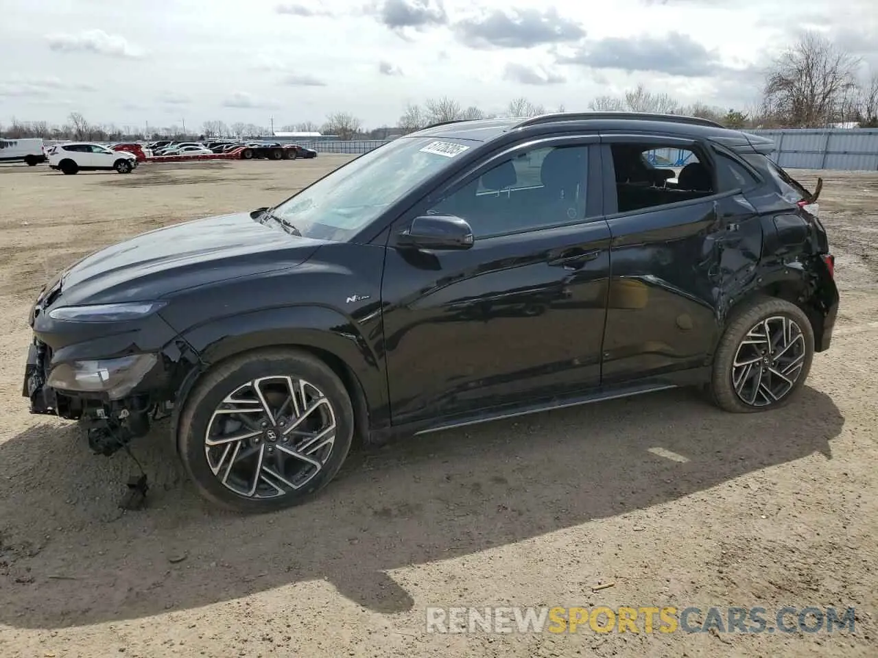 1 Photograph of a damaged car KM8K3CA38PU955833 HYUNDAI KONA 2023