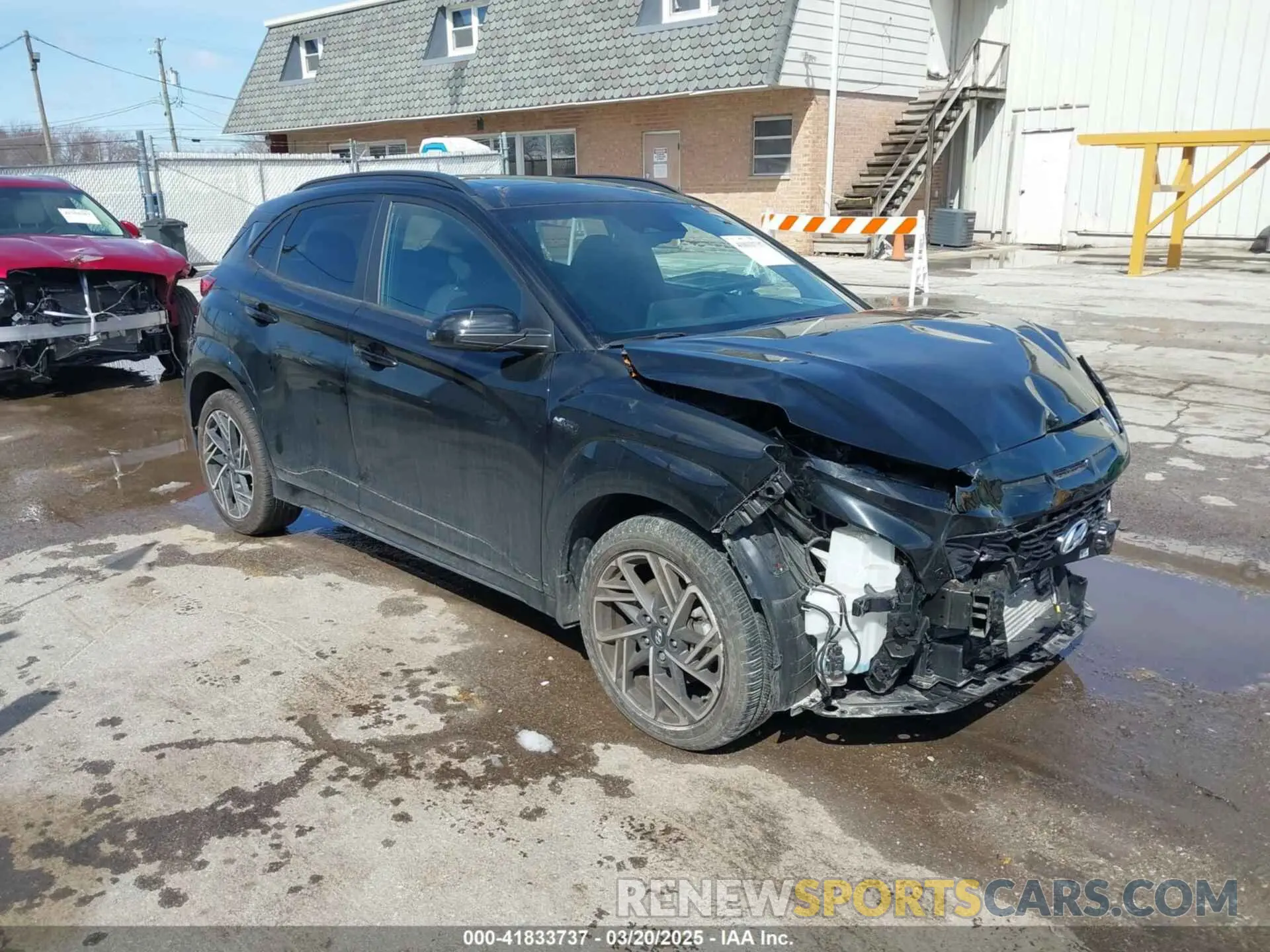 1 Photograph of a damaged car KM8K3CA3XPU940671 HYUNDAI KONA 2023