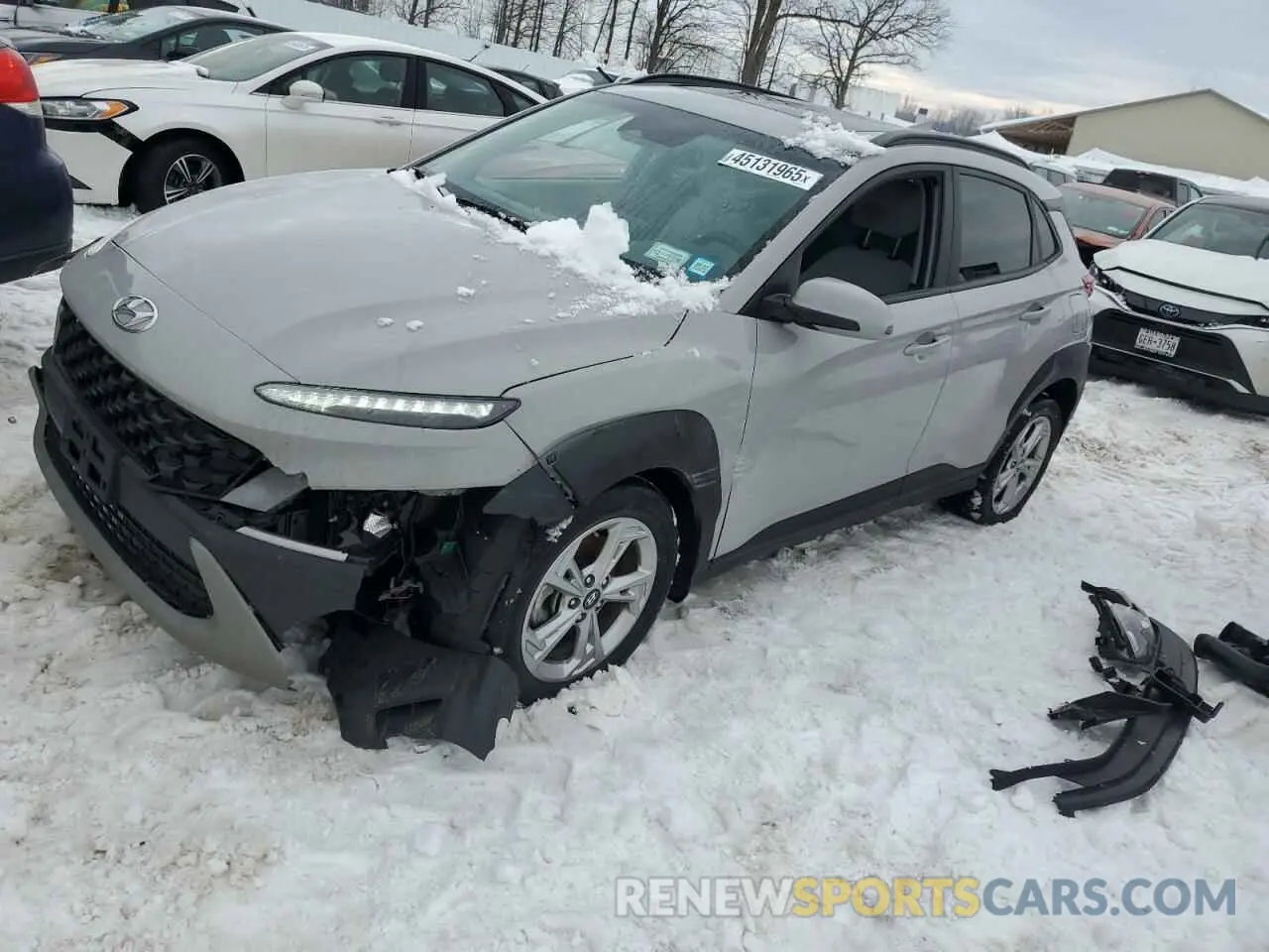 1 Photograph of a damaged car KM8K3CAB0PU025173 HYUNDAI KONA 2023