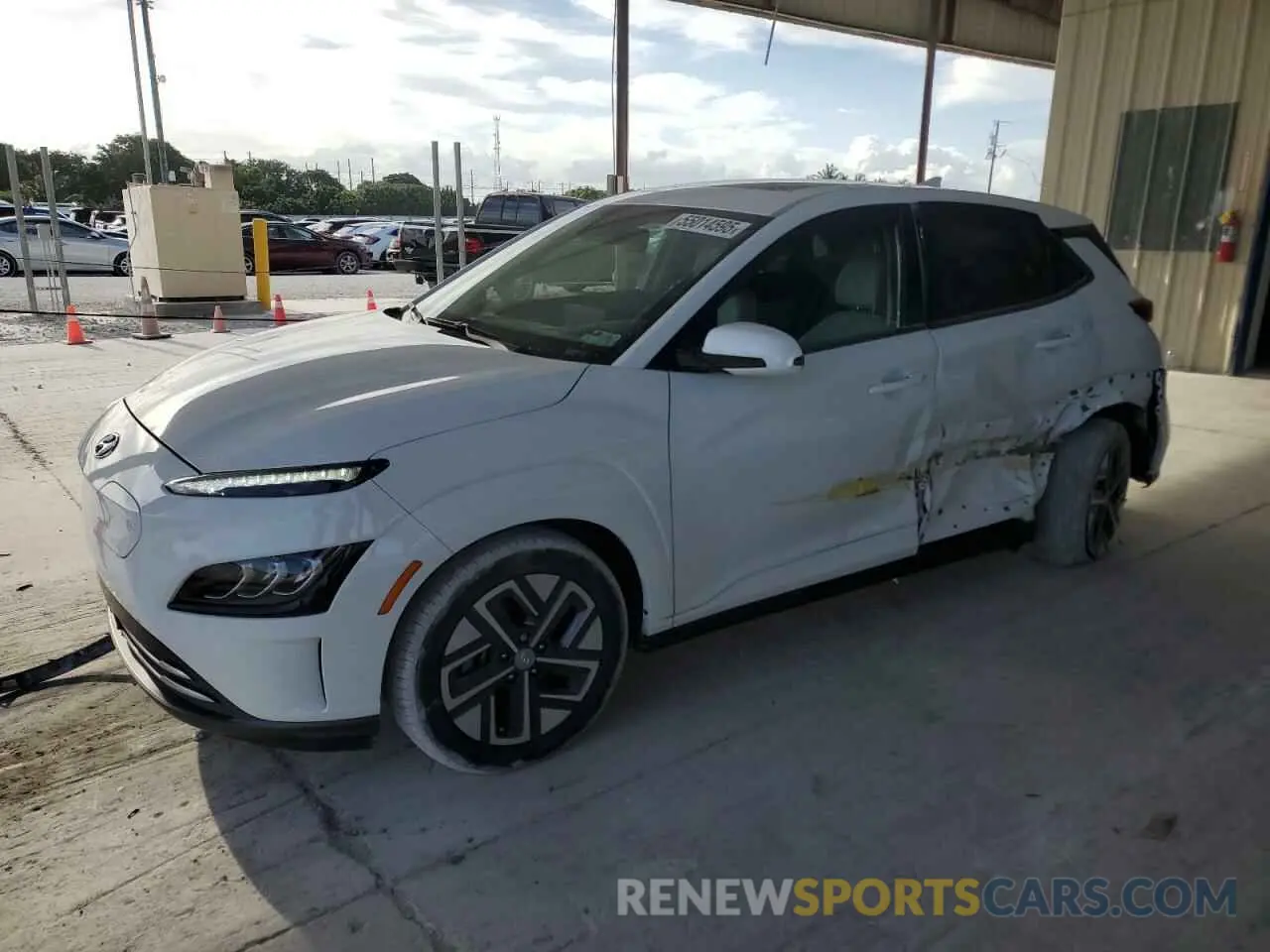 1 Photograph of a damaged car KM8K53AG7PU181183 HYUNDAI KONA 2023