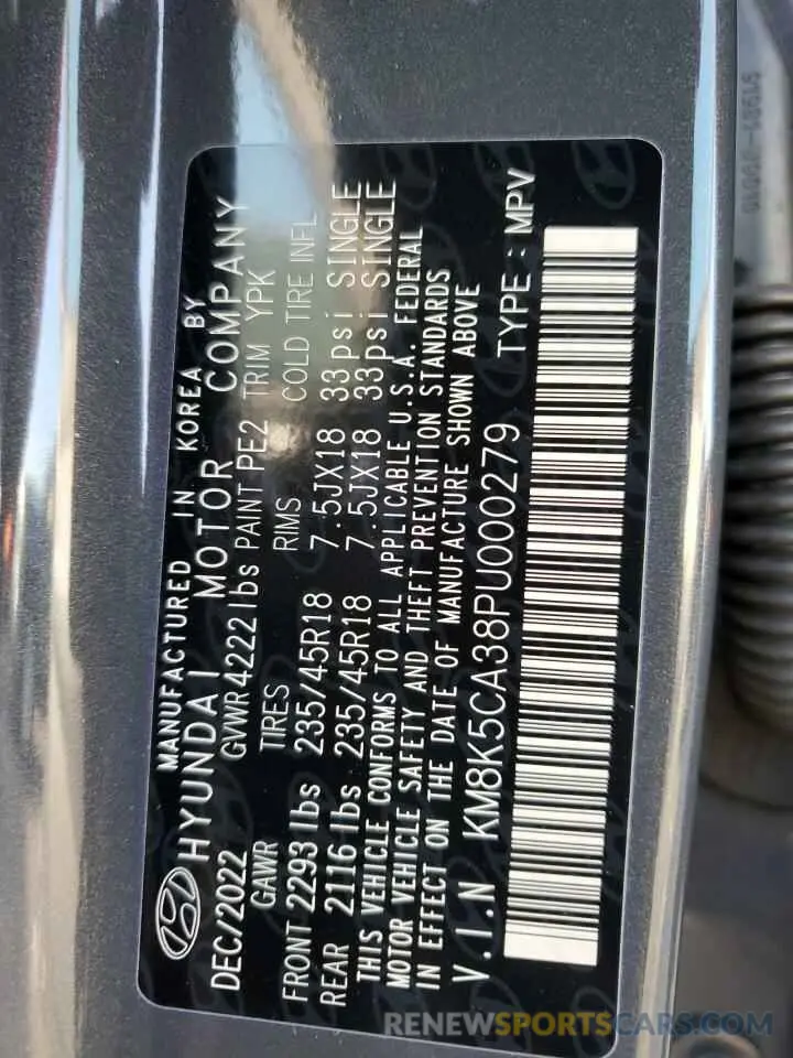 13 Photograph of a damaged car KM8K5CA38PU000279 HYUNDAI KONA 2023