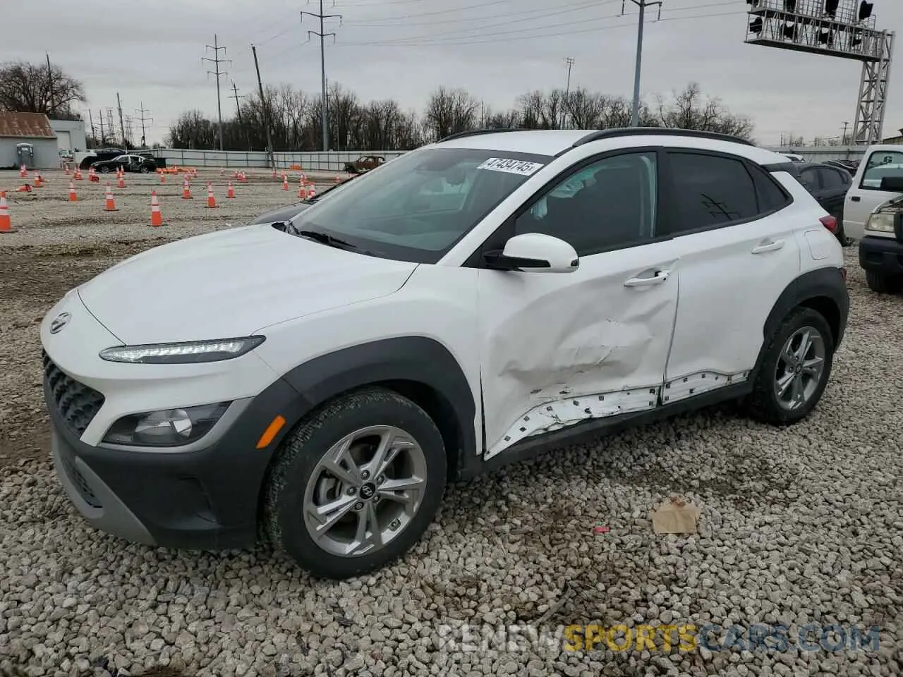 1 Photograph of a damaged car KM8K62AB1PU047801 HYUNDAI KONA 2023