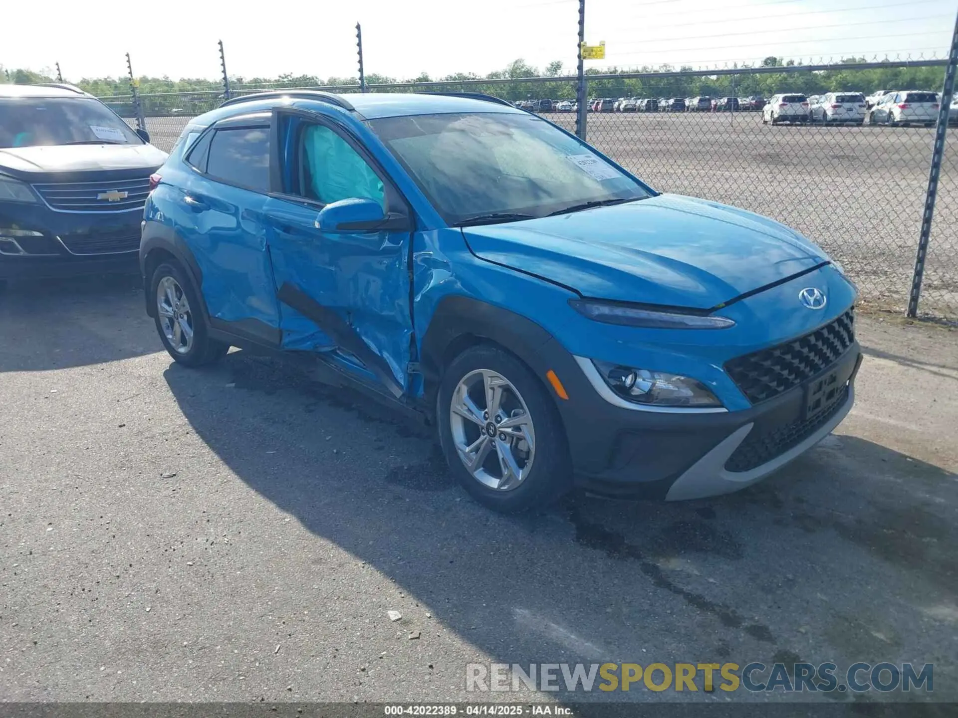 1 Photograph of a damaged car KM8K62AB2PU004830 HYUNDAI KONA 2023