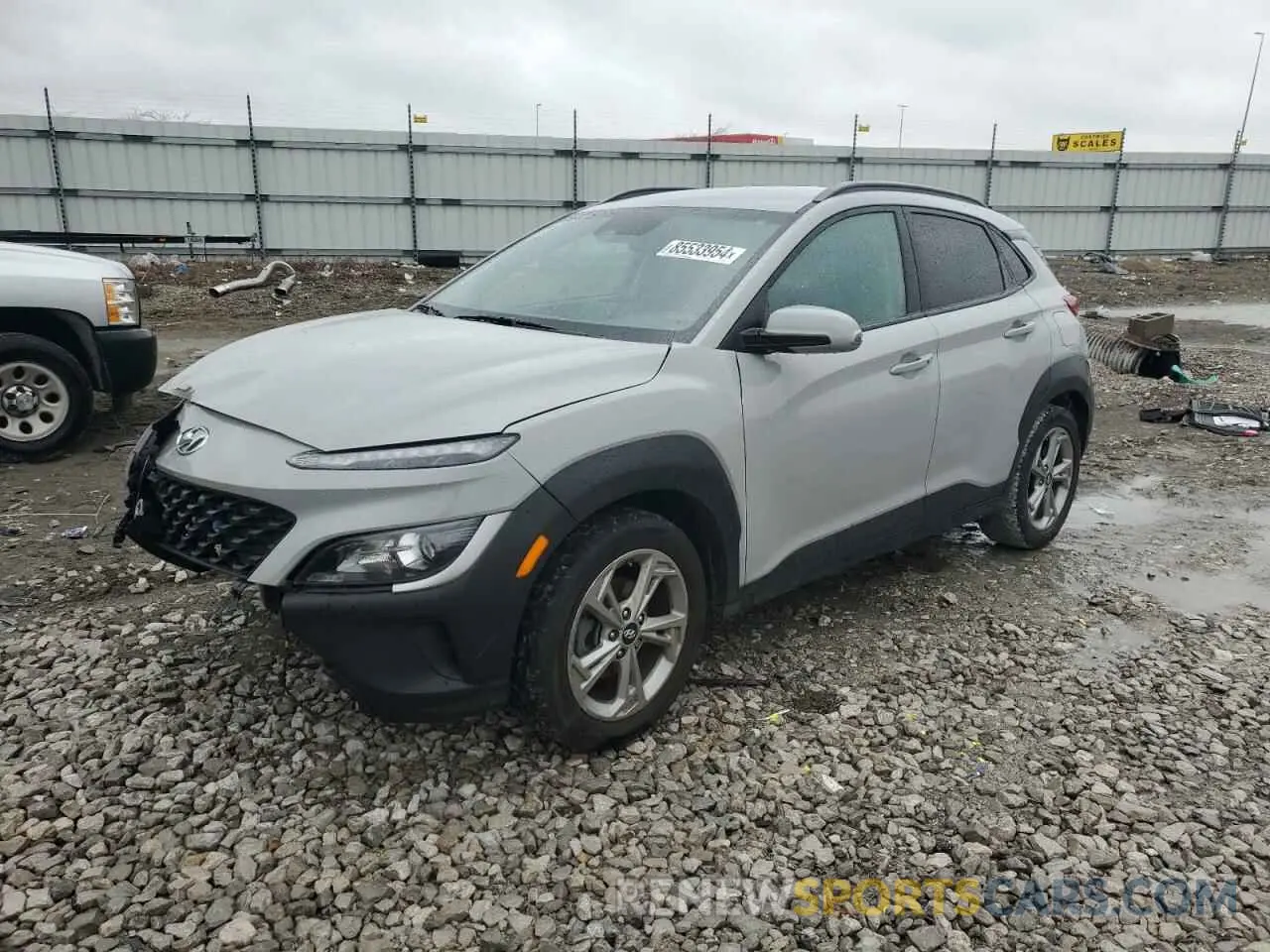 1 Photograph of a damaged car KM8K62AB4PU048327 HYUNDAI KONA 2023