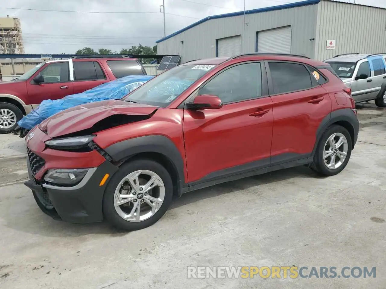 1 Photograph of a damaged car KM8K62AB8PU947837 HYUNDAI KONA 2023