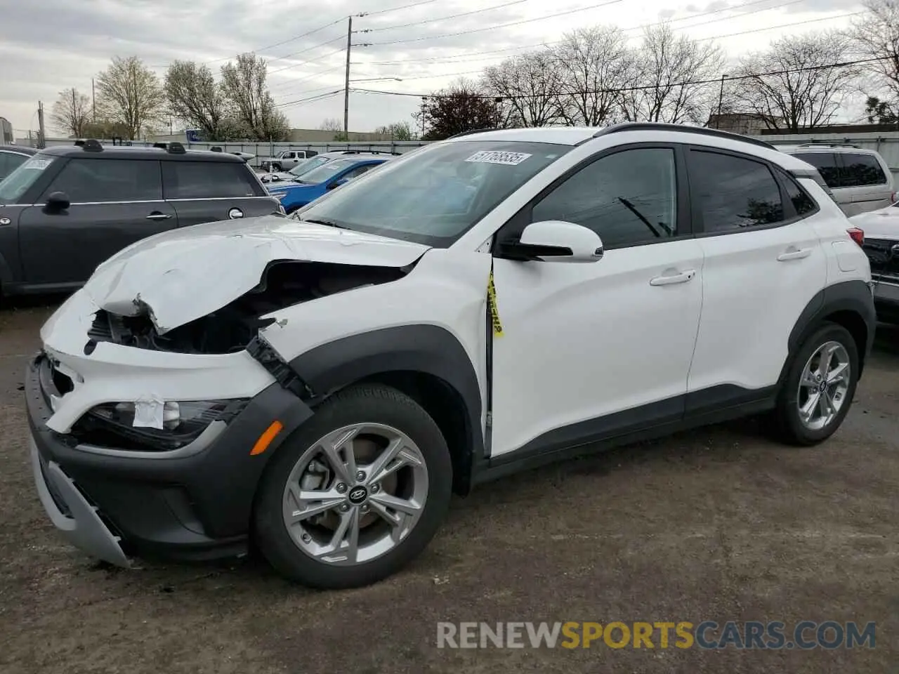 1 Photograph of a damaged car KM8K6CAB0PU051764 HYUNDAI KONA 2023