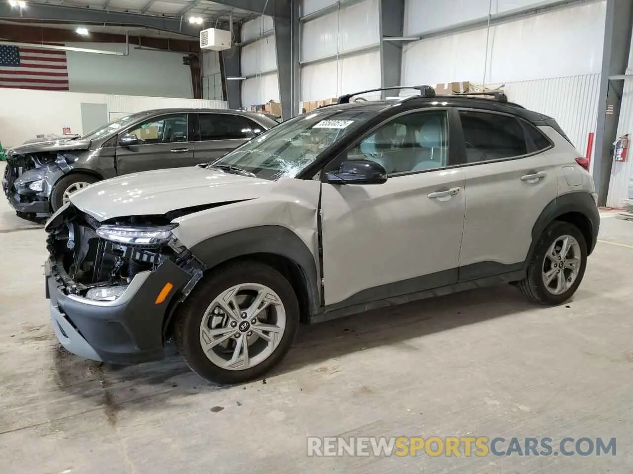 1 Photograph of a damaged car KM8K6CAB0PU963147 HYUNDAI KONA 2023