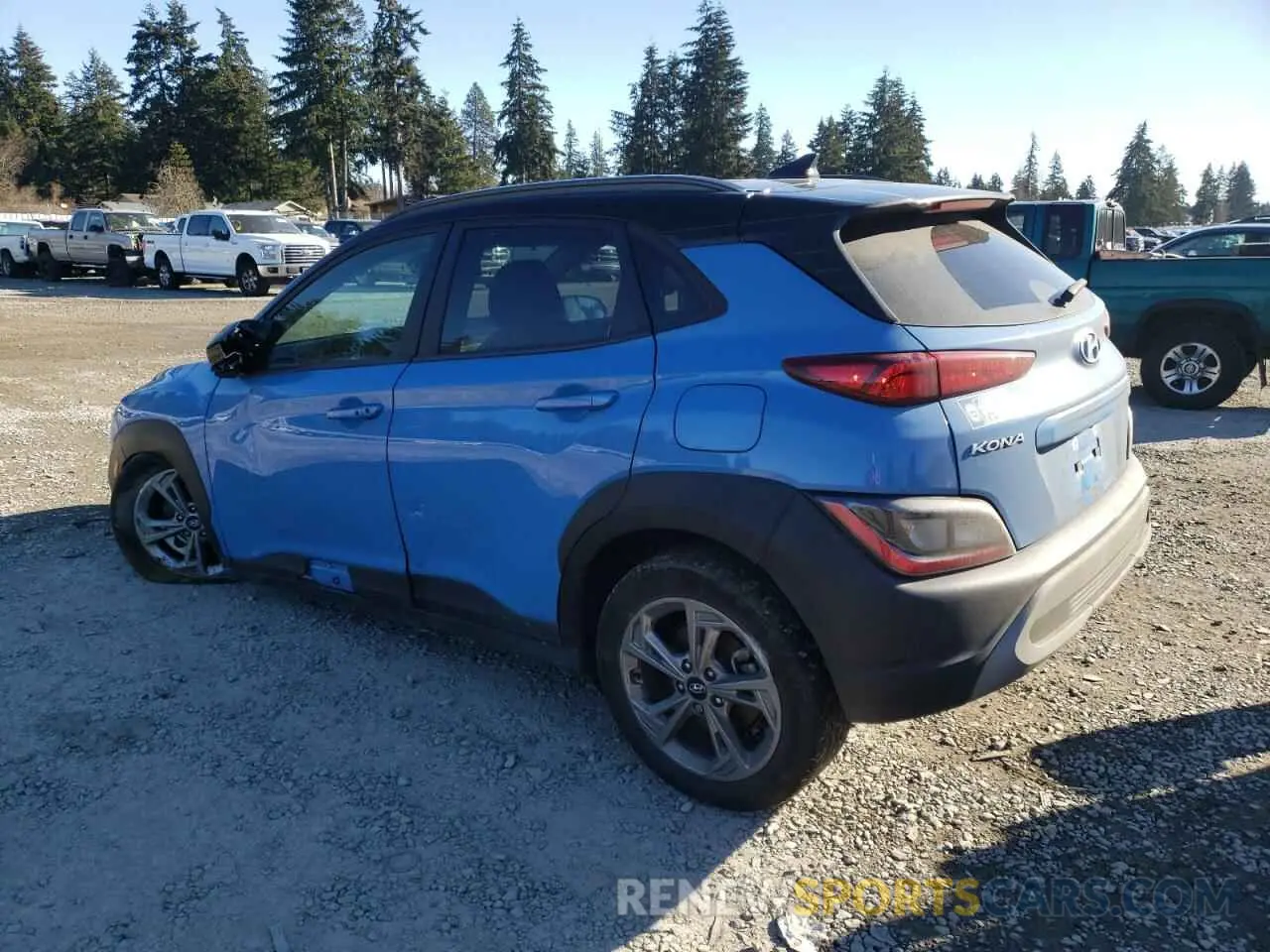 2 Photograph of a damaged car KM8K6CAB1PU955526 HYUNDAI KONA 2023