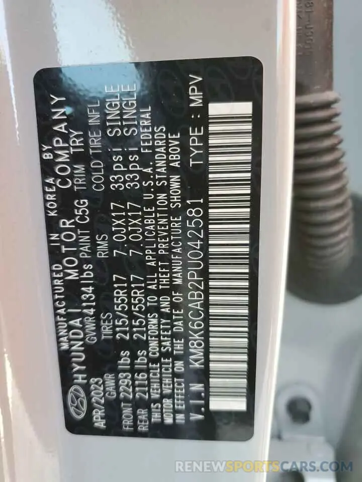 12 Photograph of a damaged car KM8K6CAB2PU042581 HYUNDAI KONA 2023