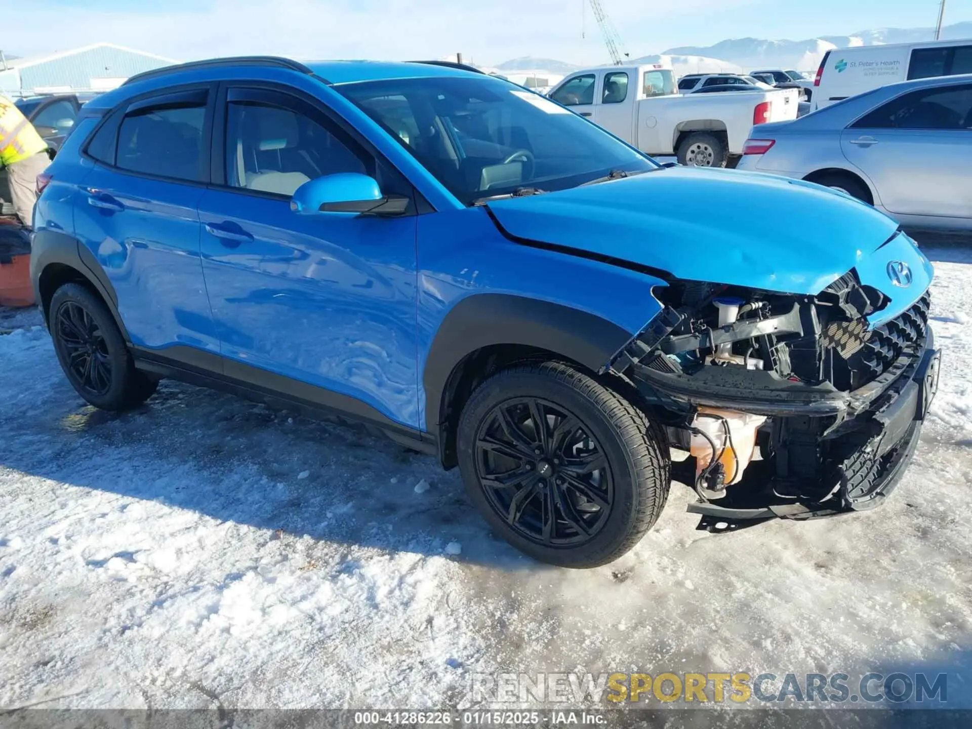 1 Photograph of a damaged car KM8K6CAB3PU956256 HYUNDAI KONA 2023