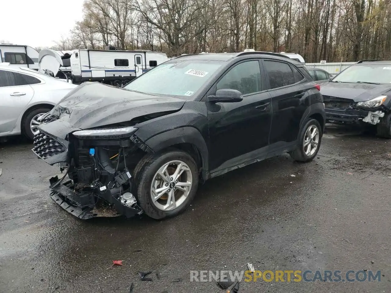 1 Photograph of a damaged car KM8K6CAB5PU998136 HYUNDAI KONA 2023