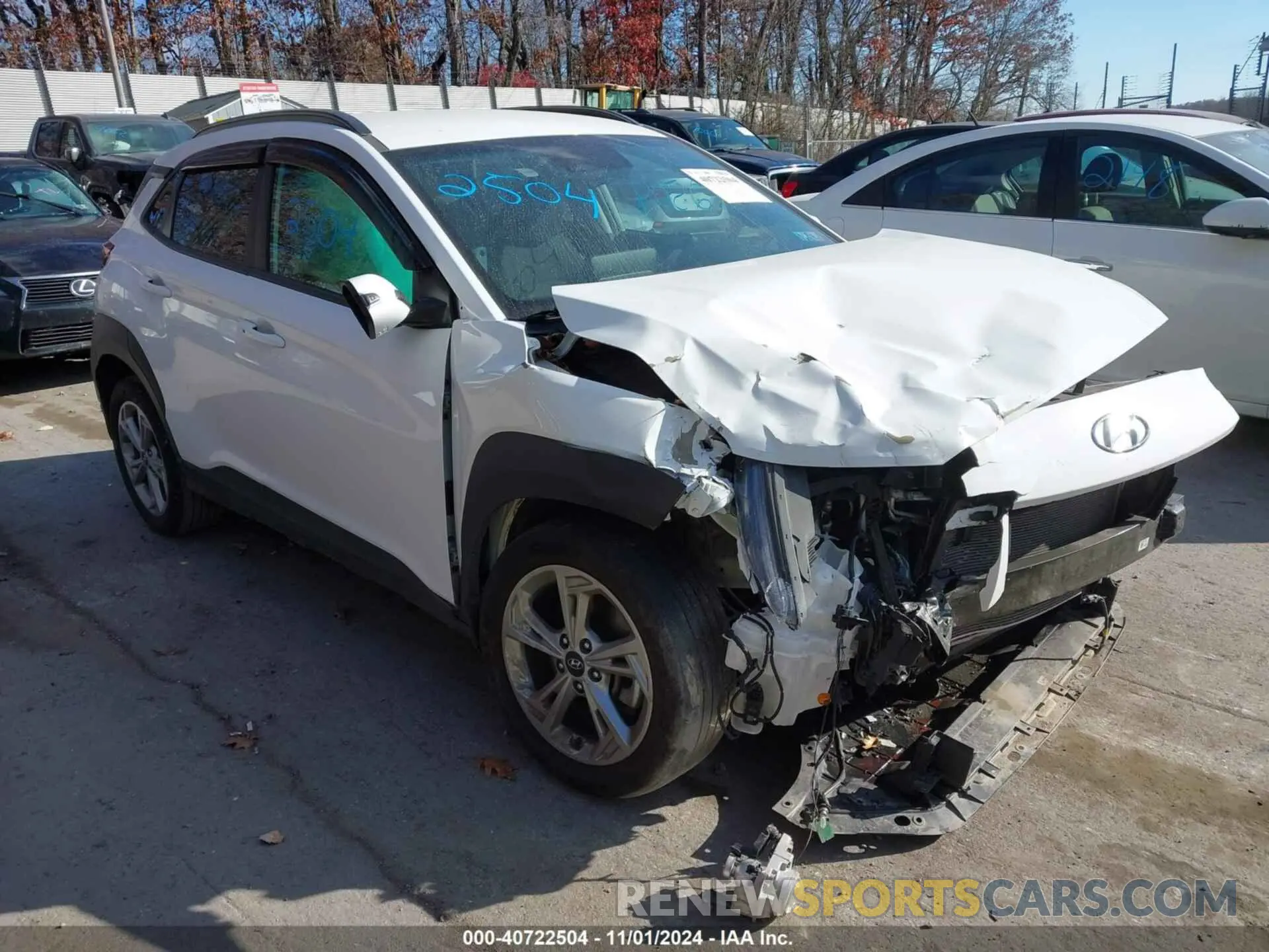 1 Photograph of a damaged car KM8K6CAB6PU955473 HYUNDAI KONA 2023