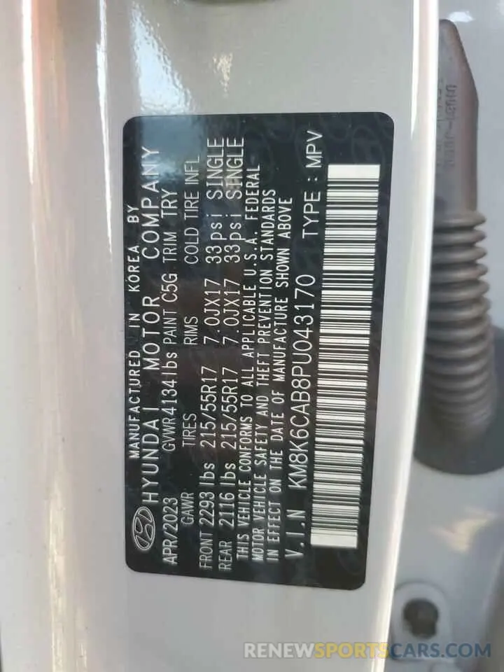 14 Photograph of a damaged car KM8K6CAB8PU043170 HYUNDAI KONA 2023
