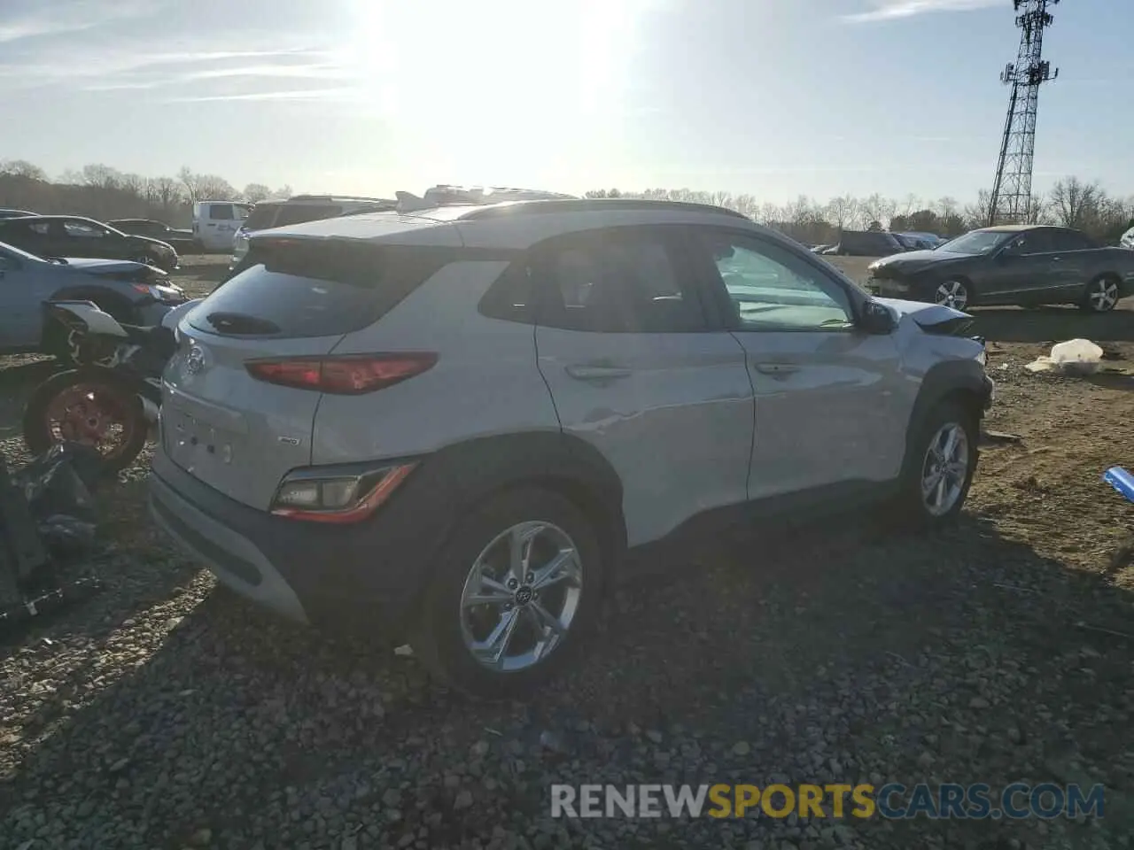 3 Photograph of a damaged car KM8K6CAB8PU043170 HYUNDAI KONA 2023