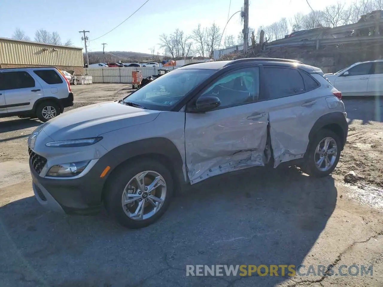 1 Photograph of a damaged car KM8K6CAB8PU993612 HYUNDAI KONA 2023