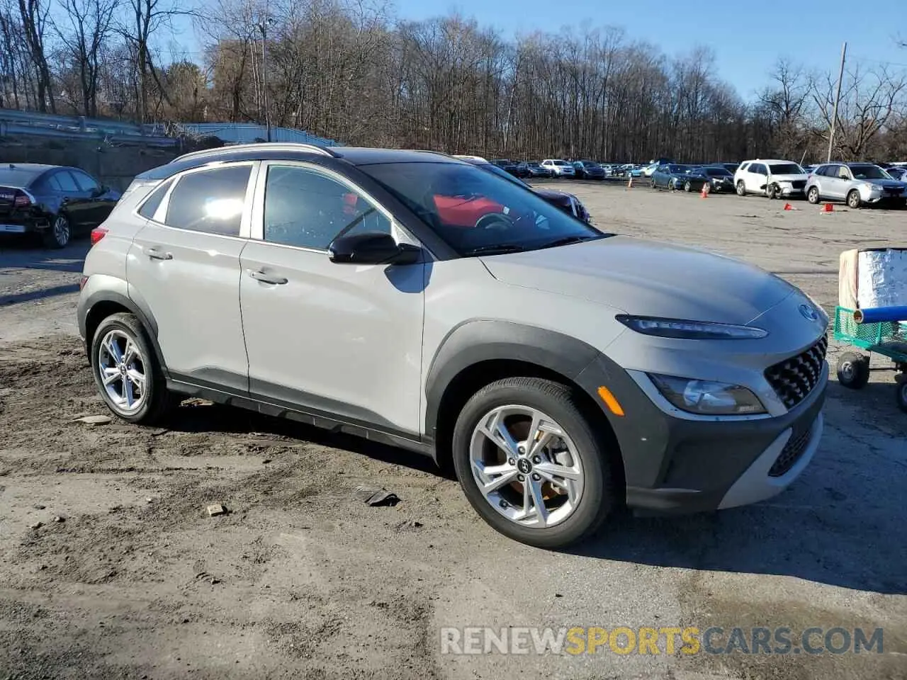 4 Photograph of a damaged car KM8K6CAB8PU993612 HYUNDAI KONA 2023