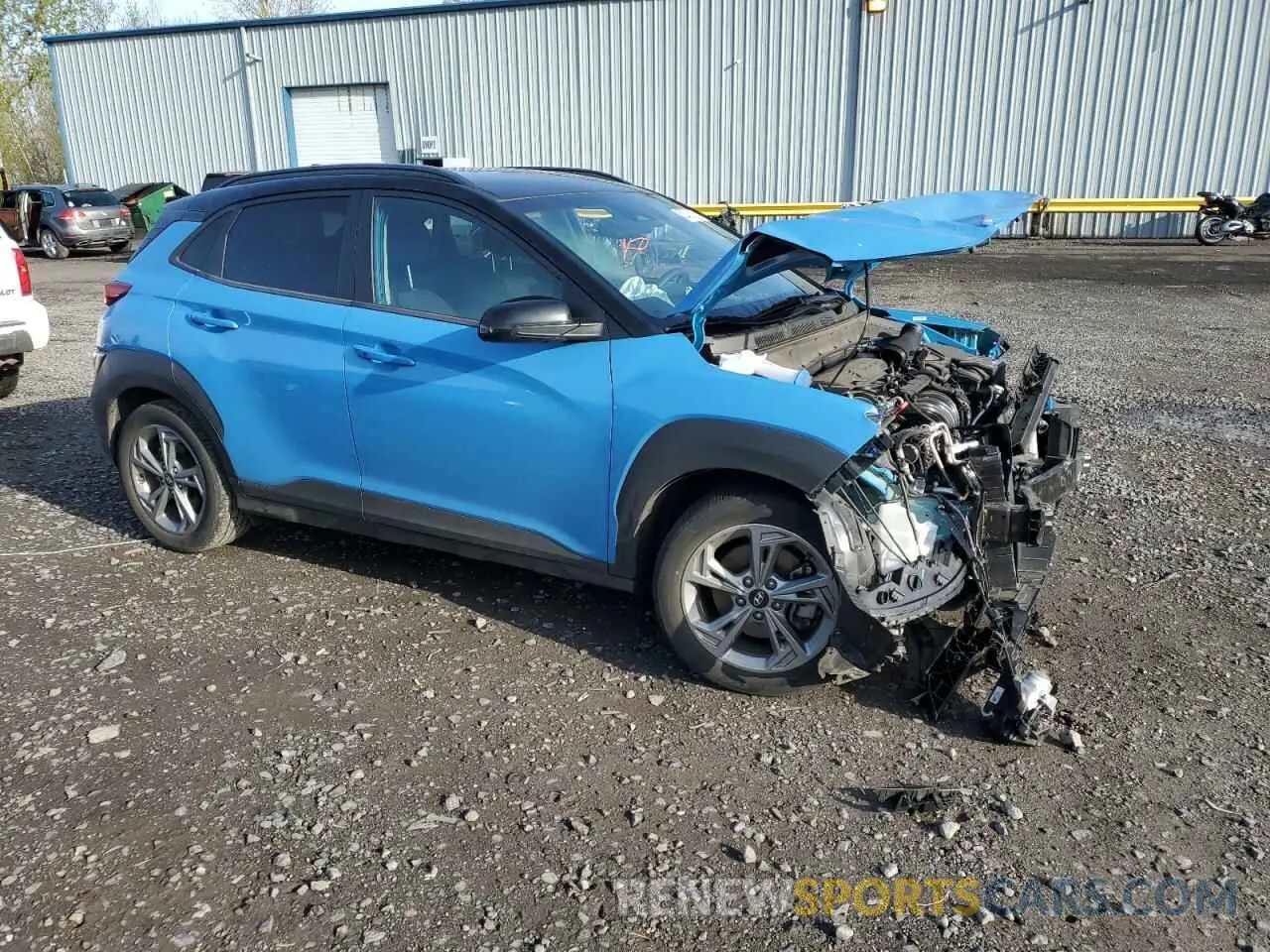 4 Фотография поврежденного автомобиля KM8K6CABXPU934819 HYUNDAI KONA 2023