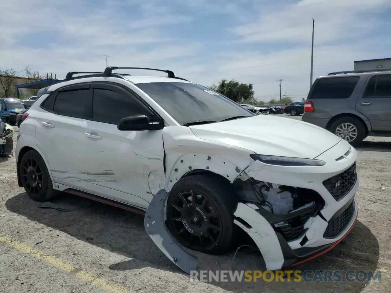 4 Photograph of a damaged car KM8KH3AC5PU008184 HYUNDAI KONA 2023