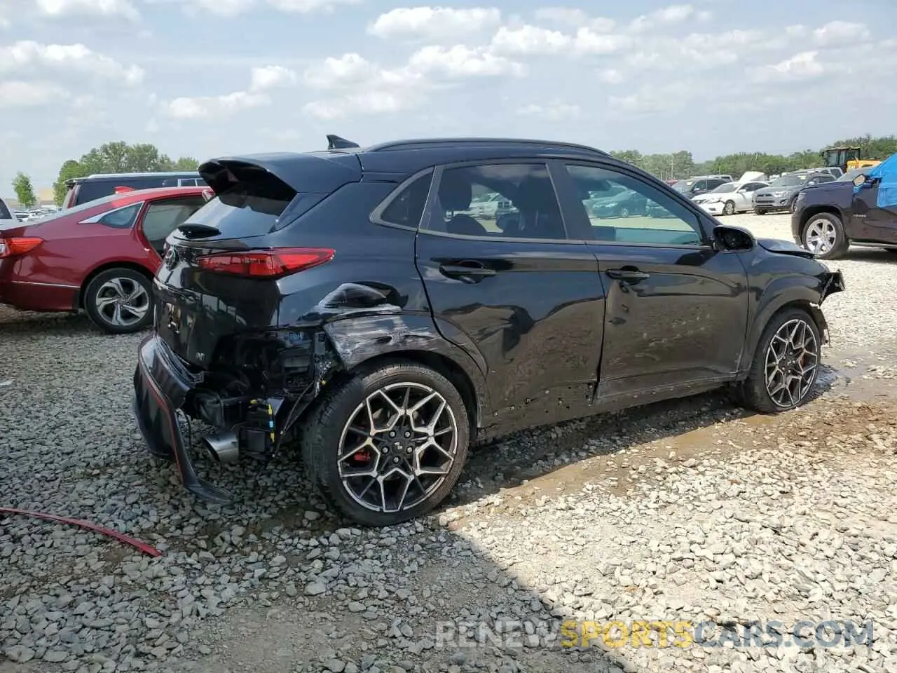 3 Photograph of a damaged car KM8KH3AC6PU008064 HYUNDAI KONA 2023