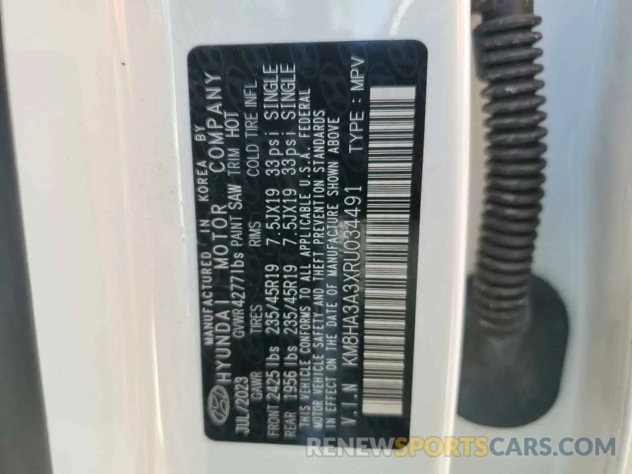 13 Photograph of a damaged car KM8HA3A3XRU034491 HYUNDAI KONA 2024