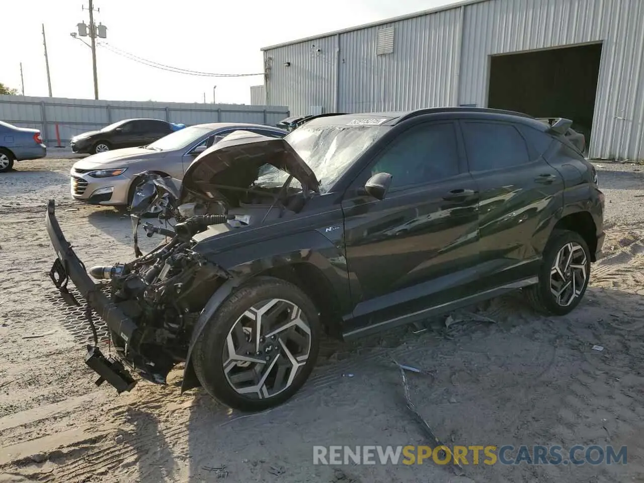 1 Photograph of a damaged car KM8HACA38RU024218 HYUNDAI KONA 2024