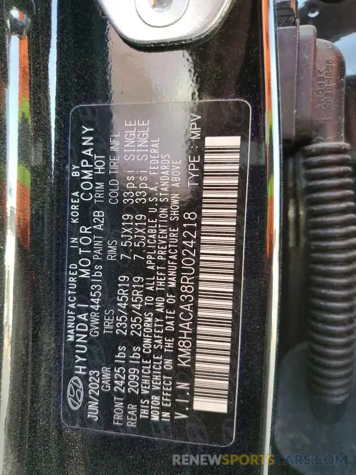 13 Photograph of a damaged car KM8HACA38RU024218 HYUNDAI KONA 2024