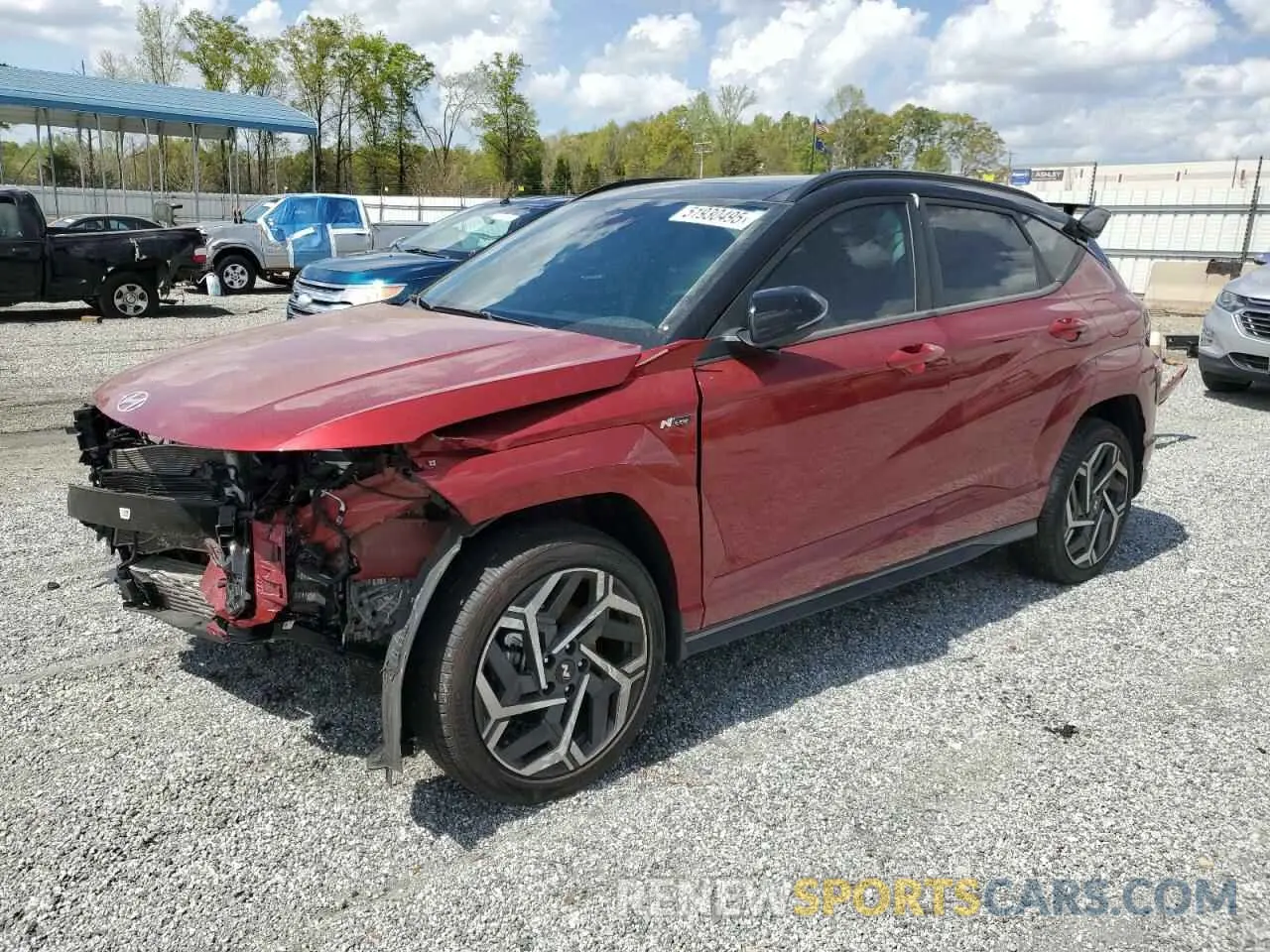 1 Photograph of a damaged car KM8HACA3XRU052635 HYUNDAI KONA 2024