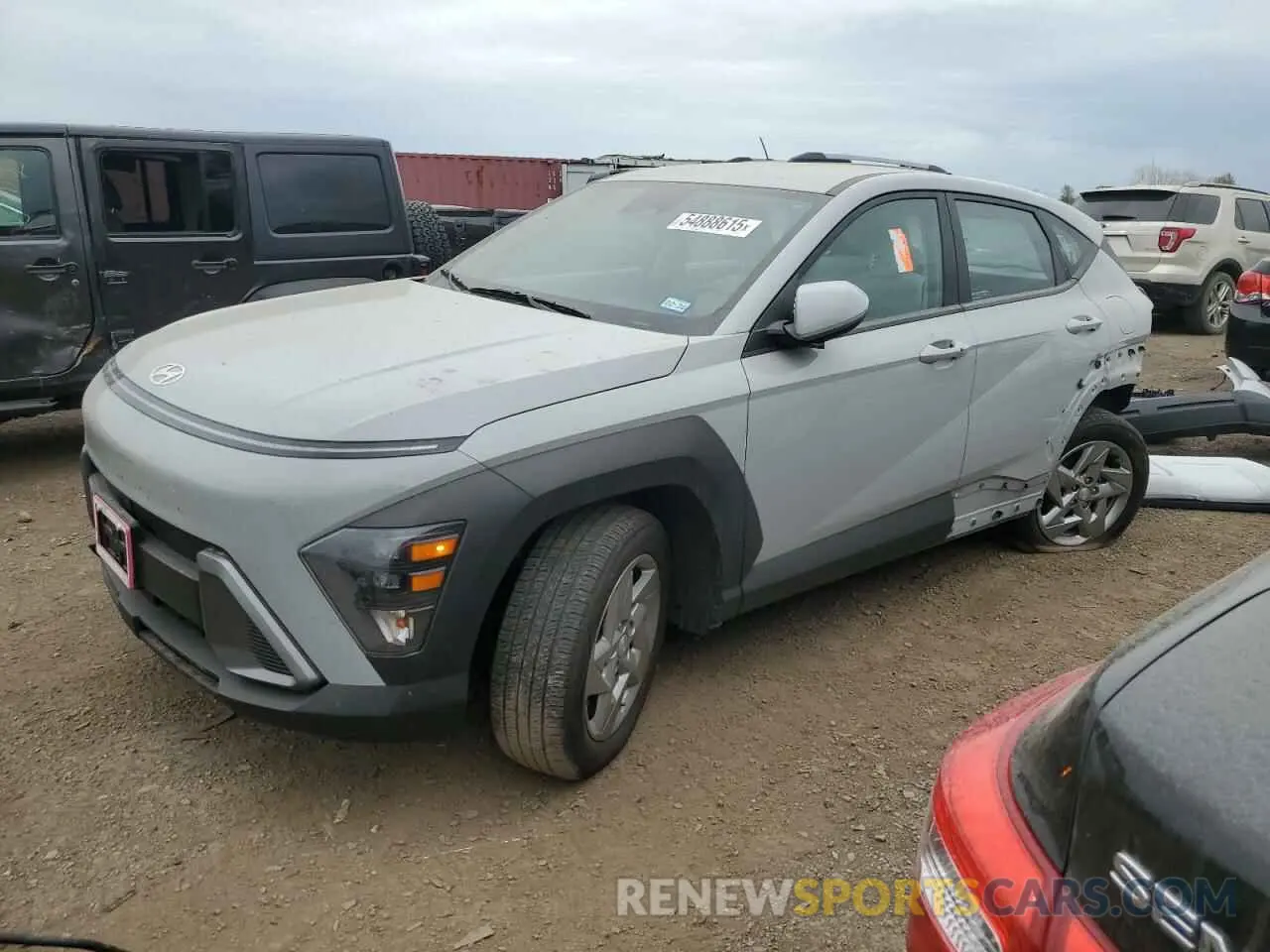 1 Photograph of a damaged car KM8HACAB8RU076777 HYUNDAI KONA 2024