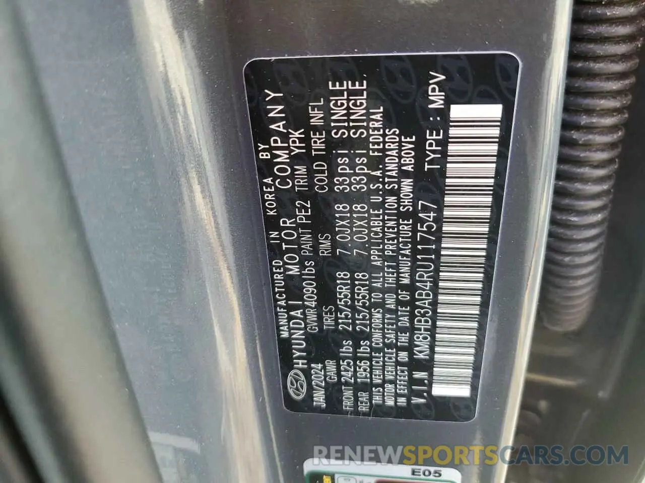 16 Фотография поврежденного автомобиля KM8HB3AB4RU117547 HYUNDAI KONA 2024