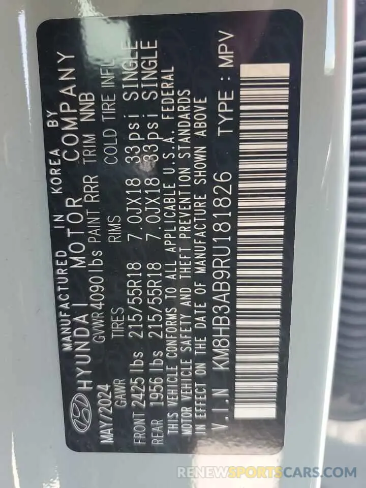 15 Photograph of a damaged car KM8HB3AB9RU181826 HYUNDAI KONA 2024