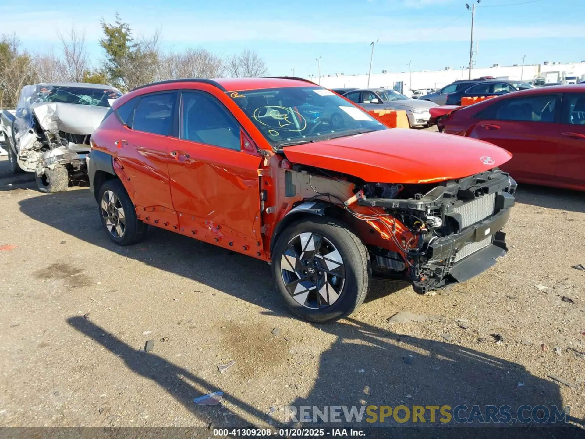 1 Photograph of a damaged car KM8HBCABXRU096414 HYUNDAI KONA 2024