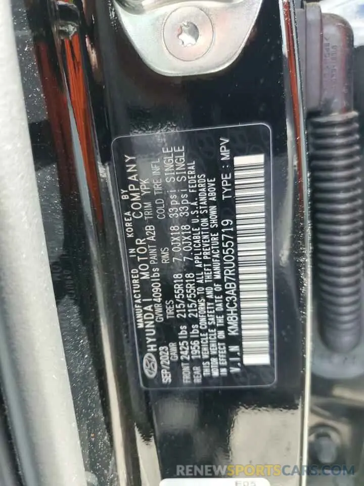 13 Photograph of a damaged car KM8HC3AB7RU055719 HYUNDAI KONA 2024