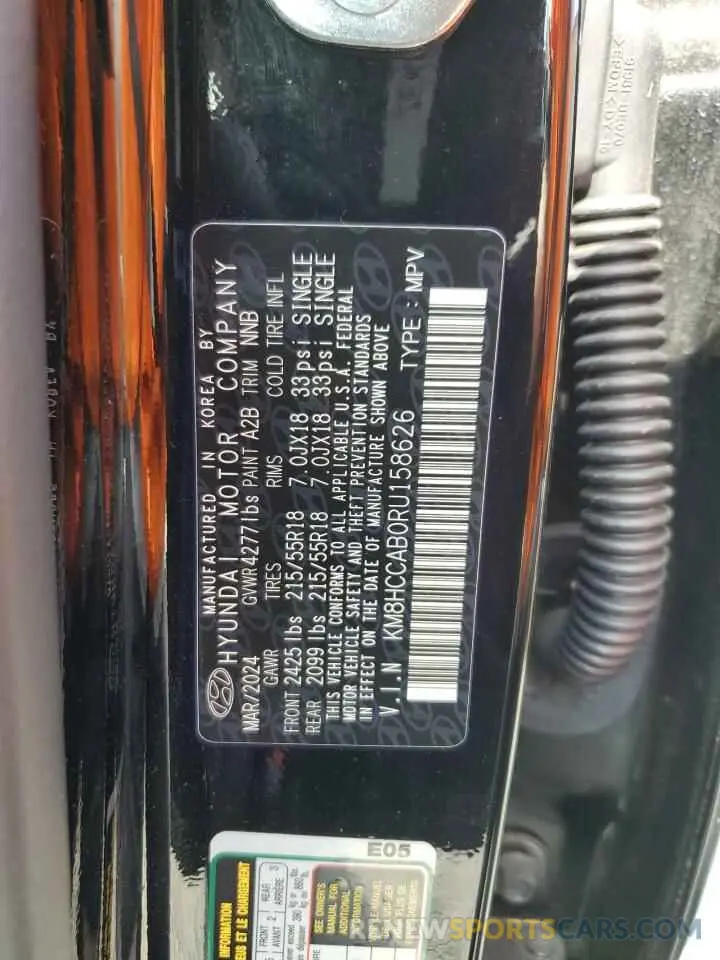 13 Фотография поврежденного автомобиля KM8HCCAB0RU158626 HYUNDAI KONA 2024
