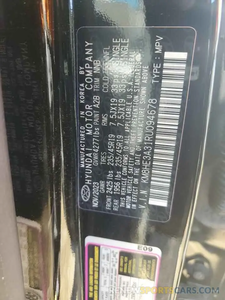 14 Photograph of a damaged car KM8HE3A31RU094678 HYUNDAI KONA 2024