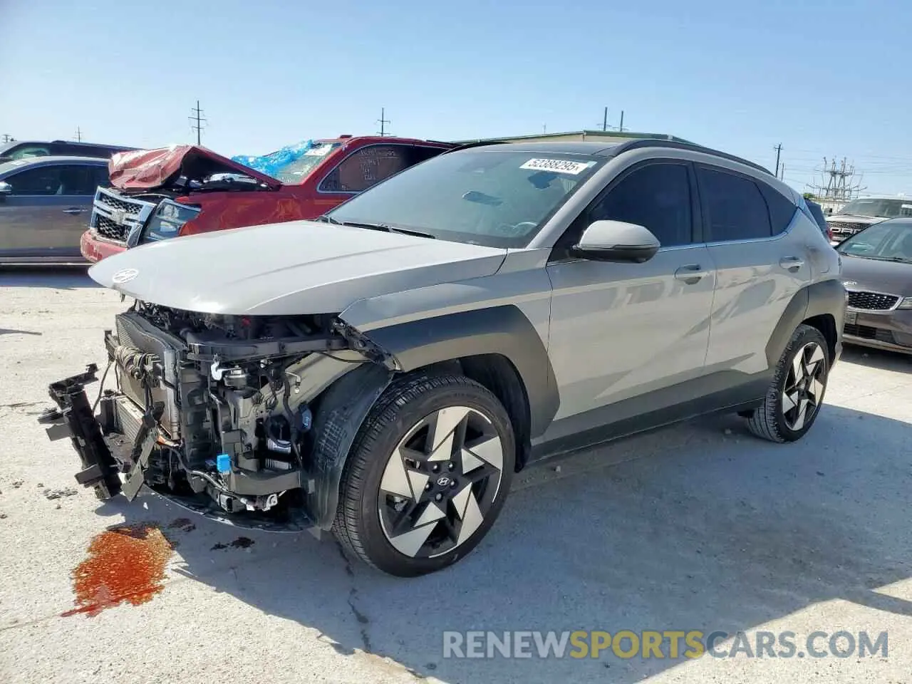 1 Photograph of a damaged car KM8HE3A32RU090154 HYUNDAI KONA 2024