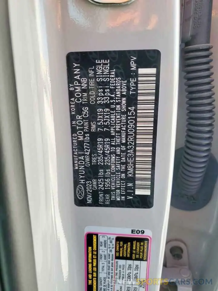 13 Photograph of a damaged car KM8HE3A32RU090154 HYUNDAI KONA 2024