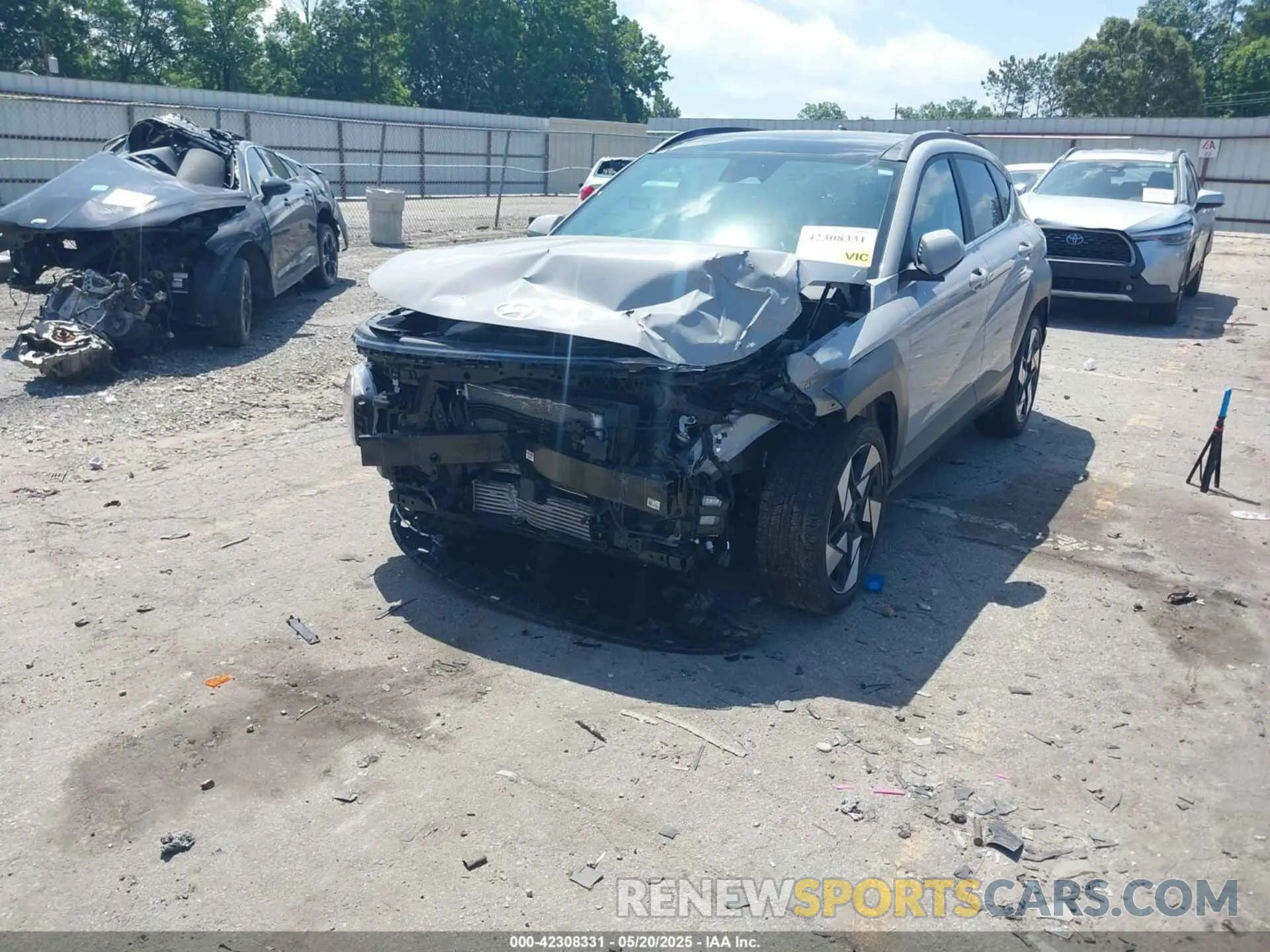 2 Photograph of a damaged car KM8HE3A33RU083715 HYUNDAI KONA 2024