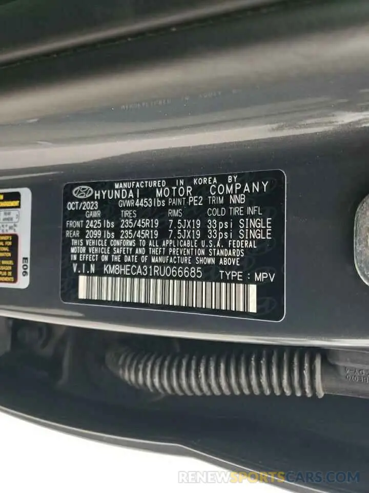 13 Photograph of a damaged car KM8HECA31RU066685 HYUNDAI KONA 2024