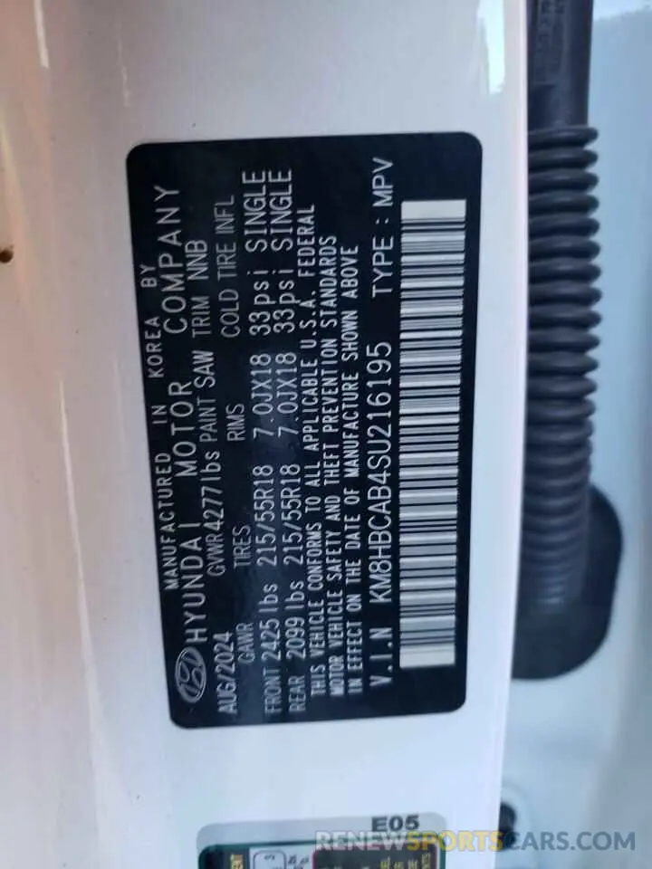 14 Photograph of a damaged car KM8HBCAB4SU216195 HYUNDAI KONA 2025
