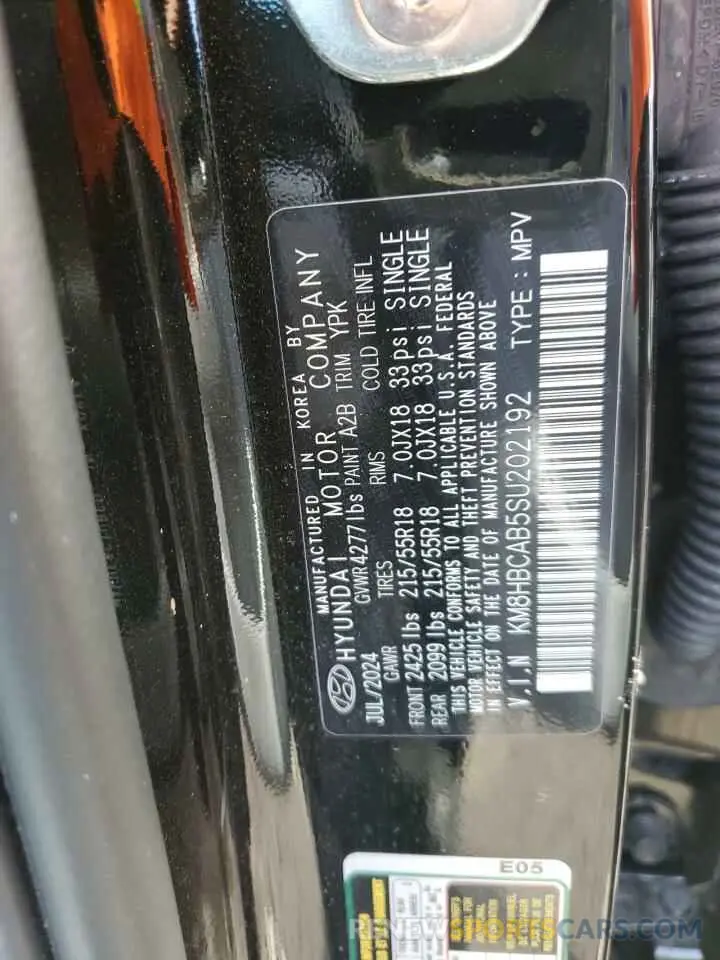 13 Photograph of a damaged car KM8HBCAB5SU202192 HYUNDAI KONA 2025