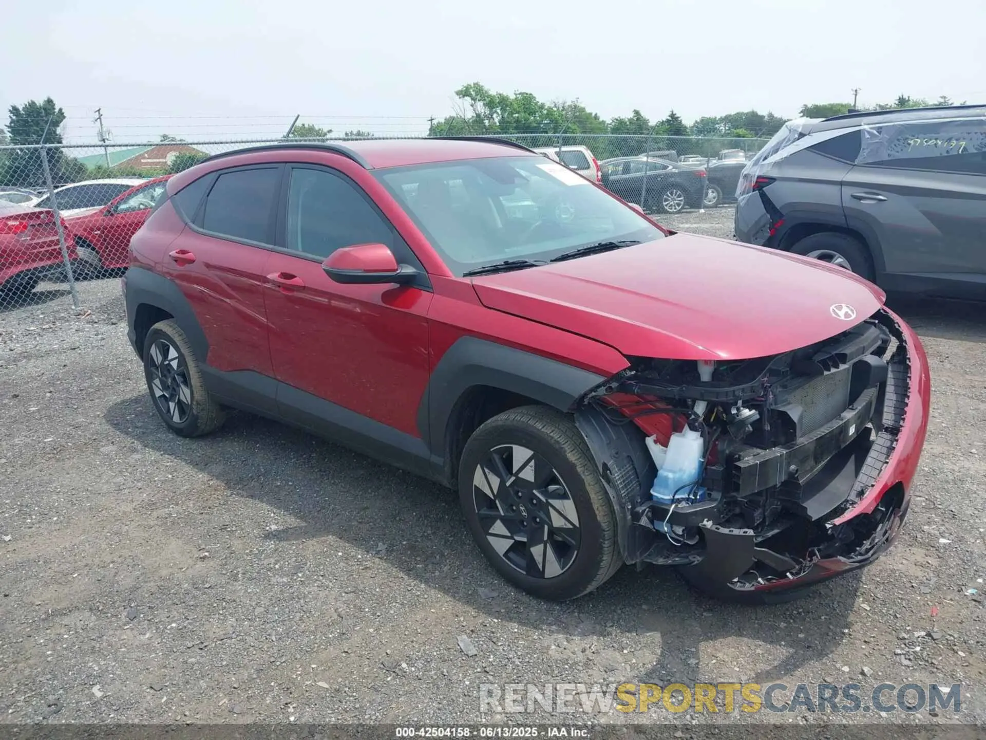 1 Photograph of a damaged car KM8HBCAB8SU201957 HYUNDAI KONA 2025