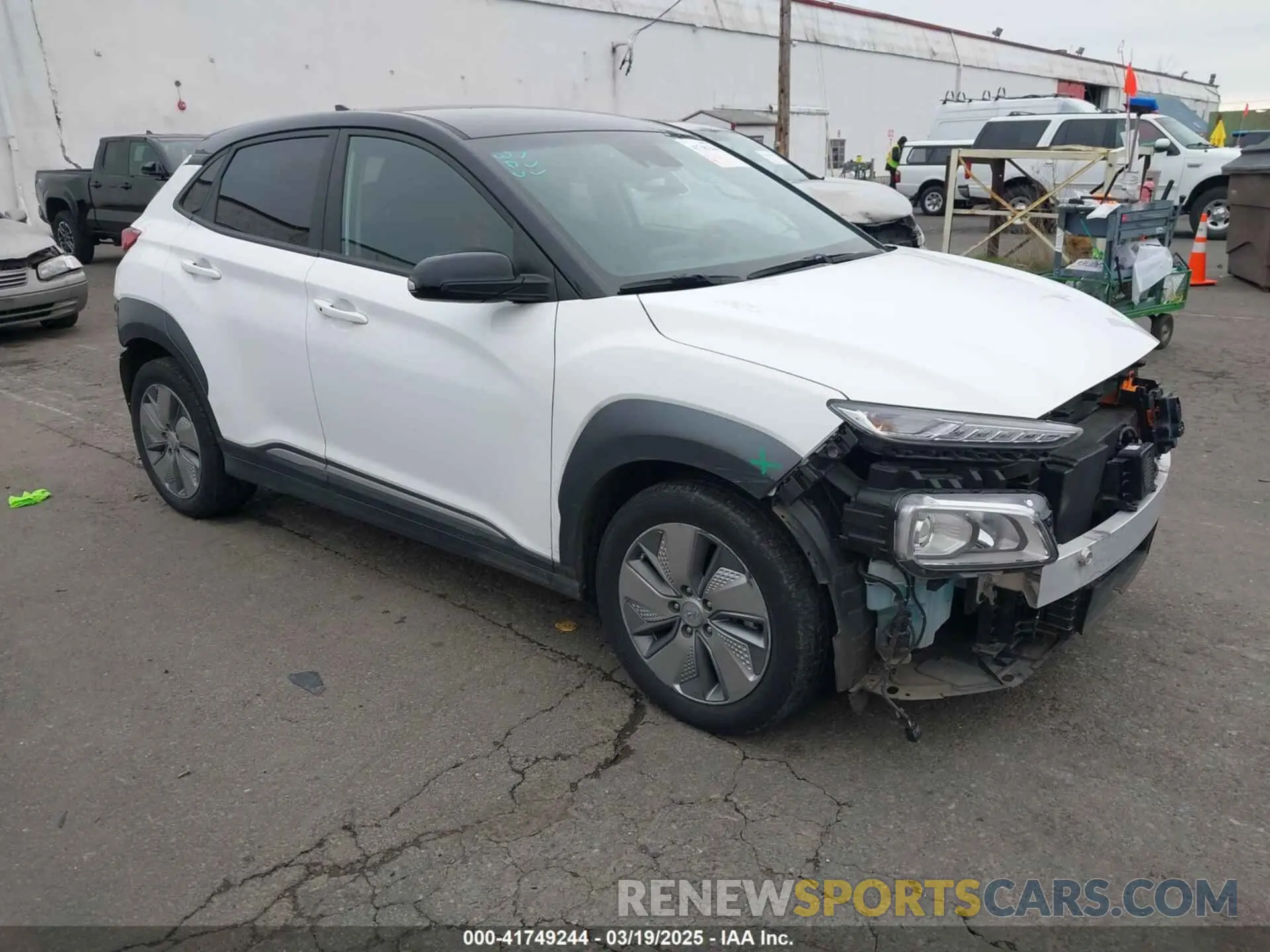 1 Photograph of a damaged car KM8K23AG4MU127554 HYUNDAI KONA ELECTRIC 2021