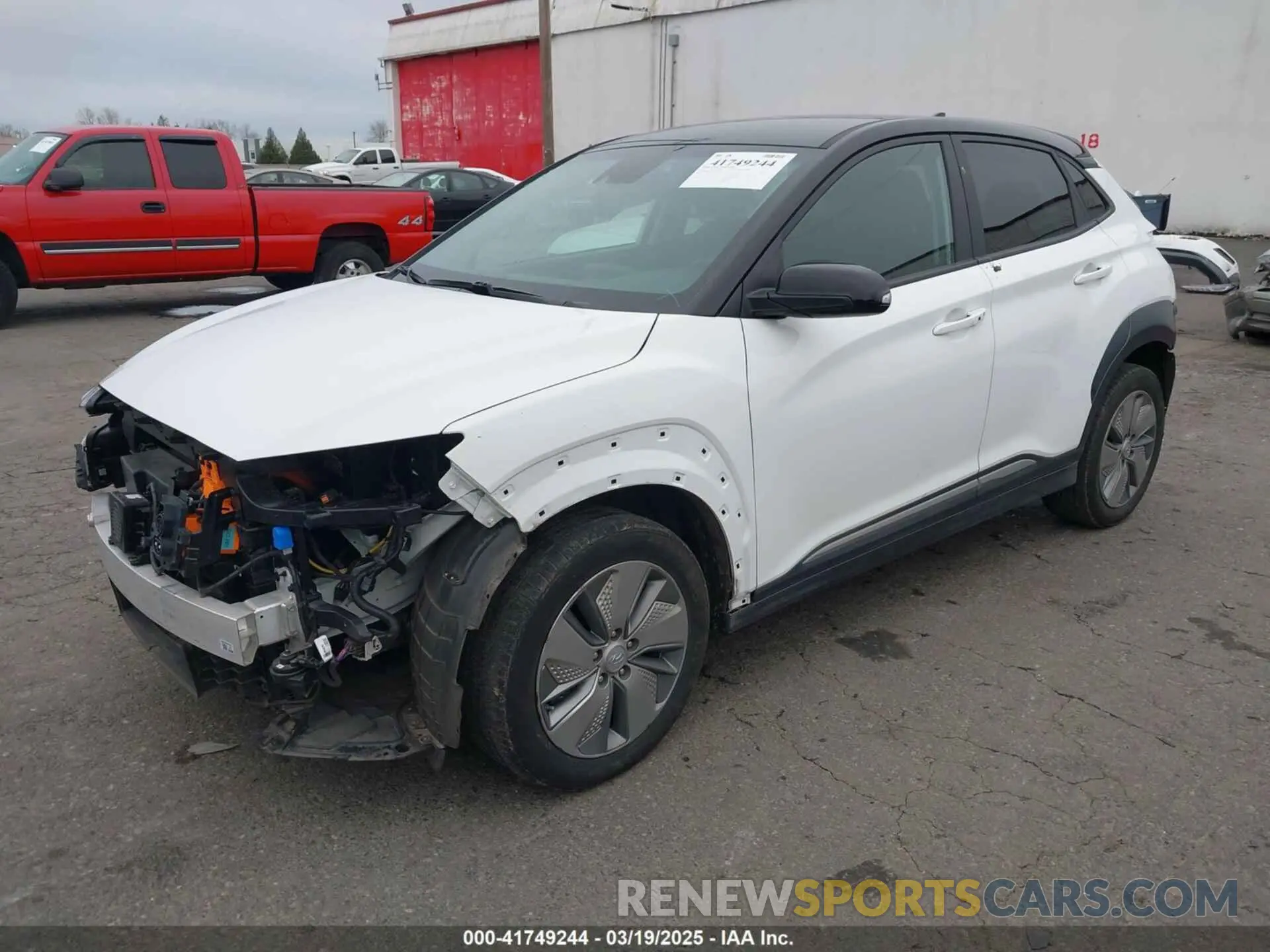 2 Photograph of a damaged car KM8K23AG4MU127554 HYUNDAI KONA ELECTRIC 2021