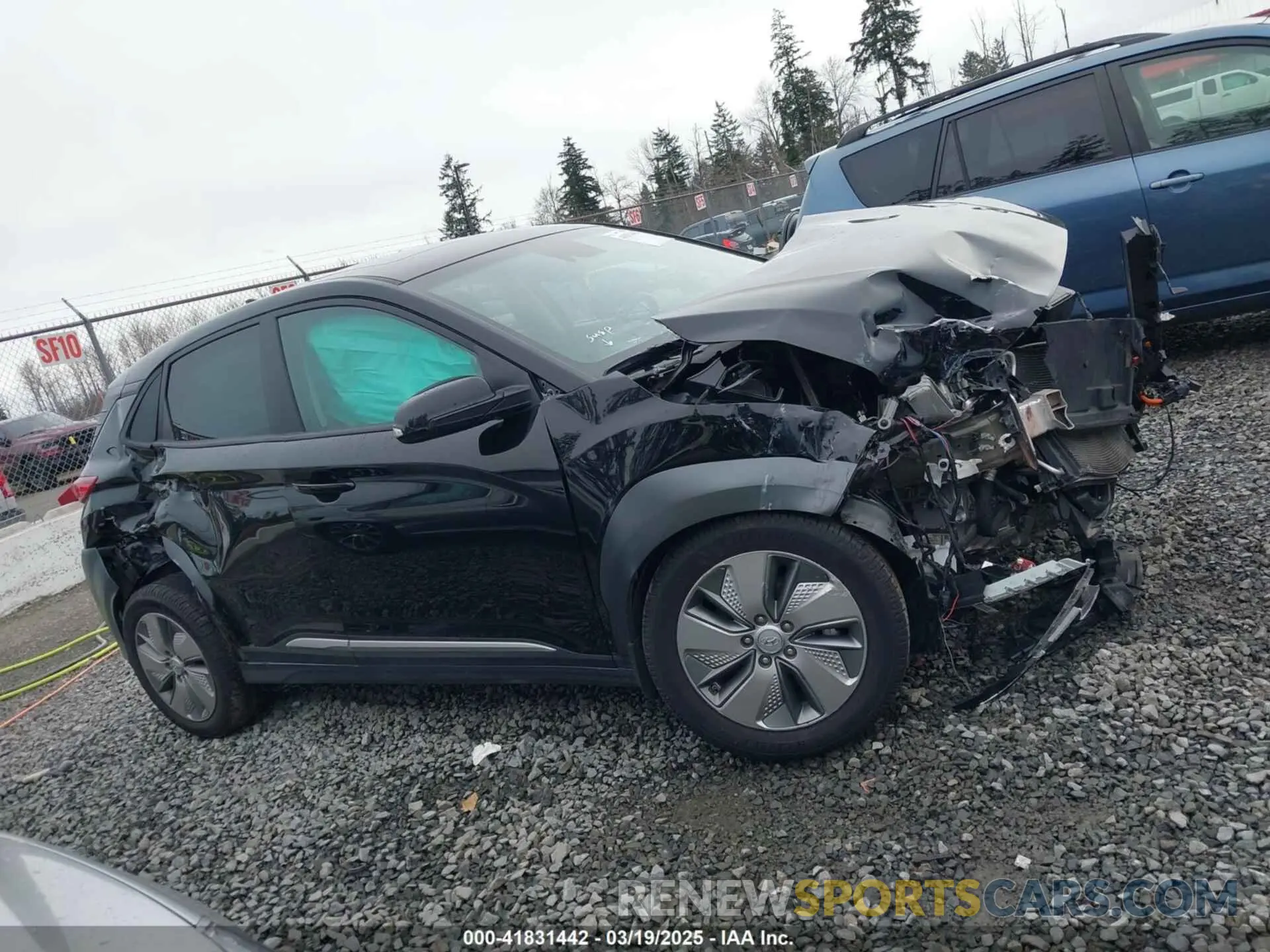 13 Photograph of a damaged car KM8K33AG0MU110795 HYUNDAI KONA ELECTRIC 2021