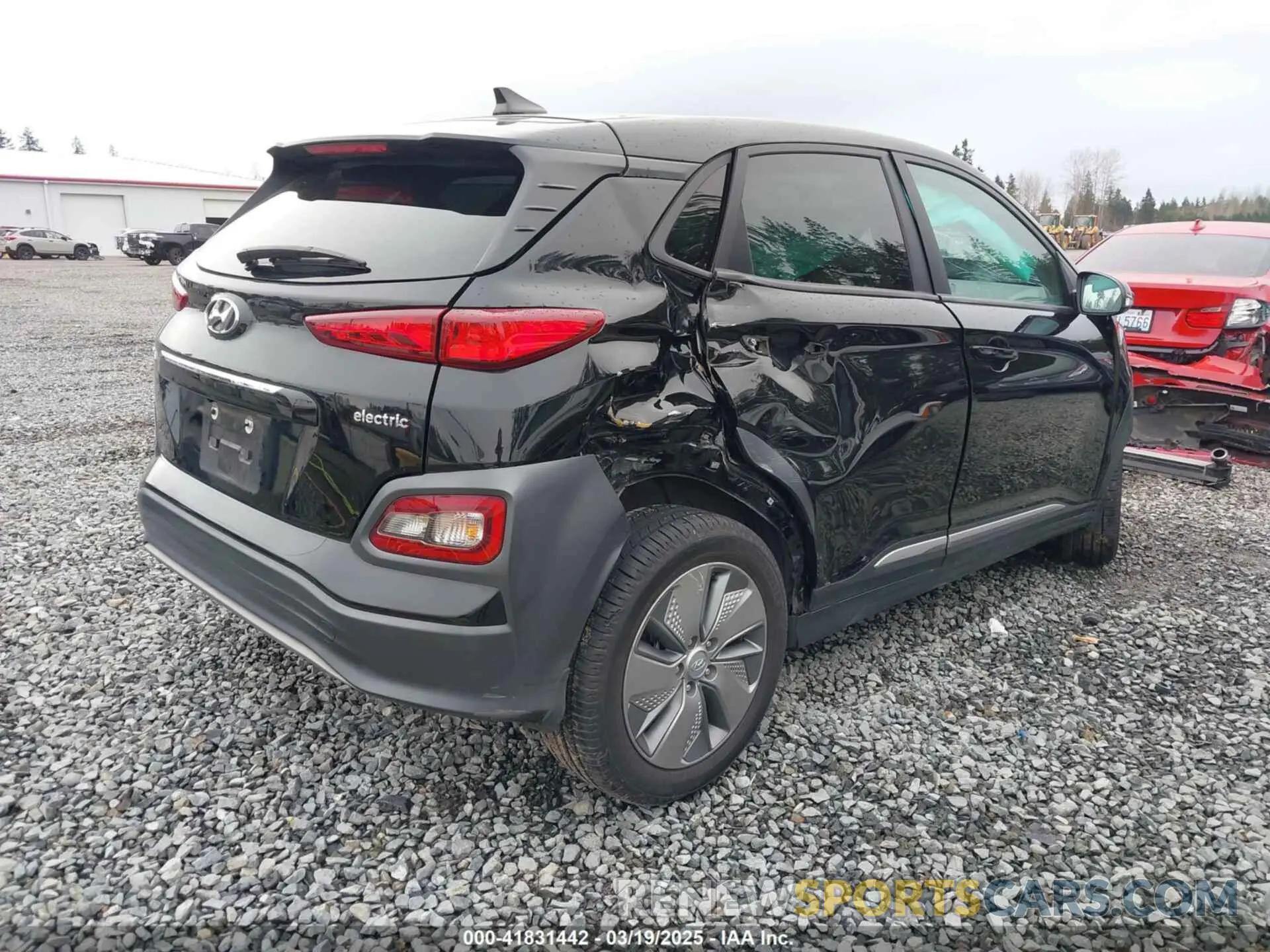 4 Photograph of a damaged car KM8K33AG0MU110795 HYUNDAI KONA ELECTRIC 2021