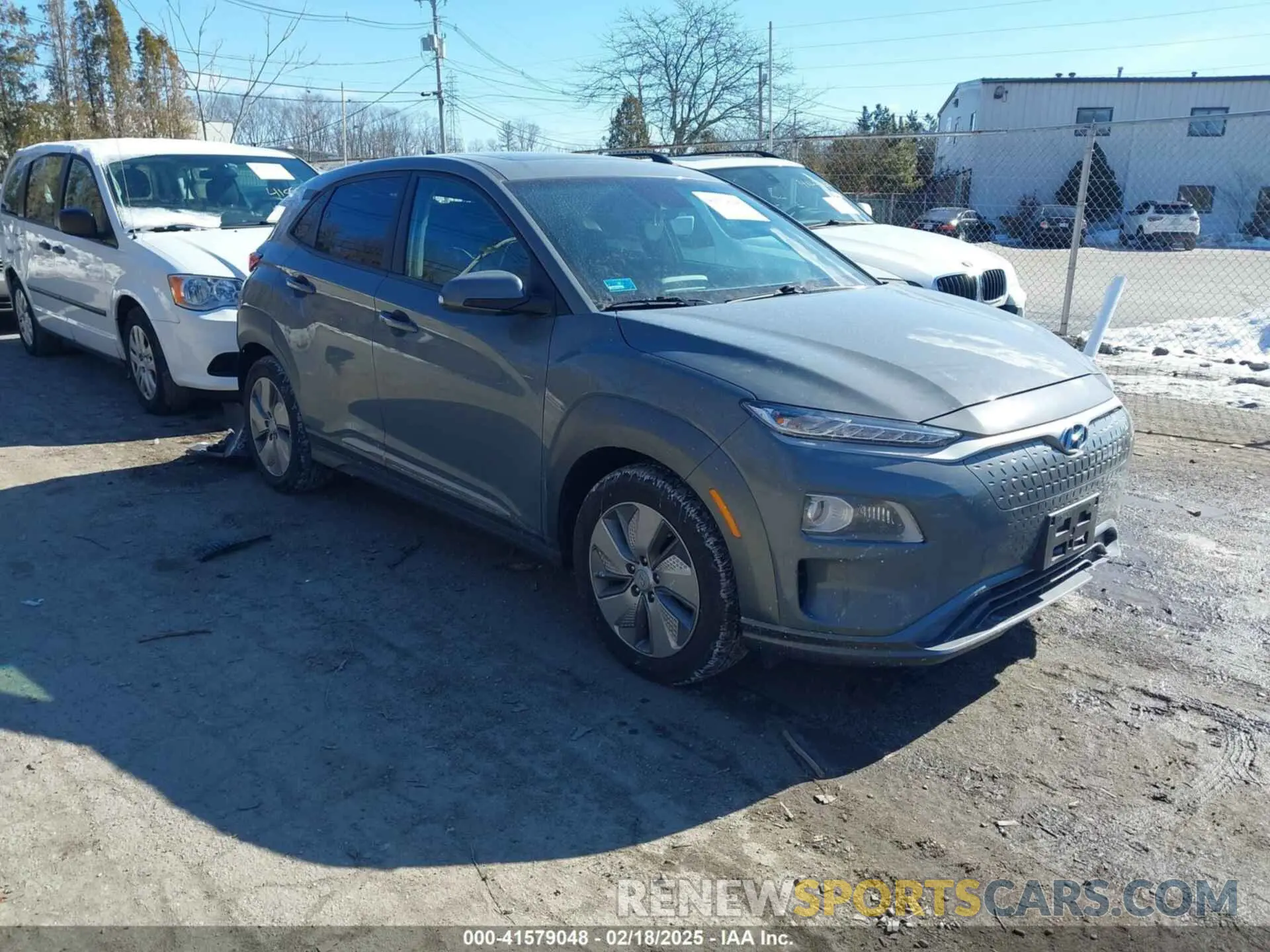 1 Photograph of a damaged car KM8K33AG6MU117945 HYUNDAI KONA ELECTRIC 2021