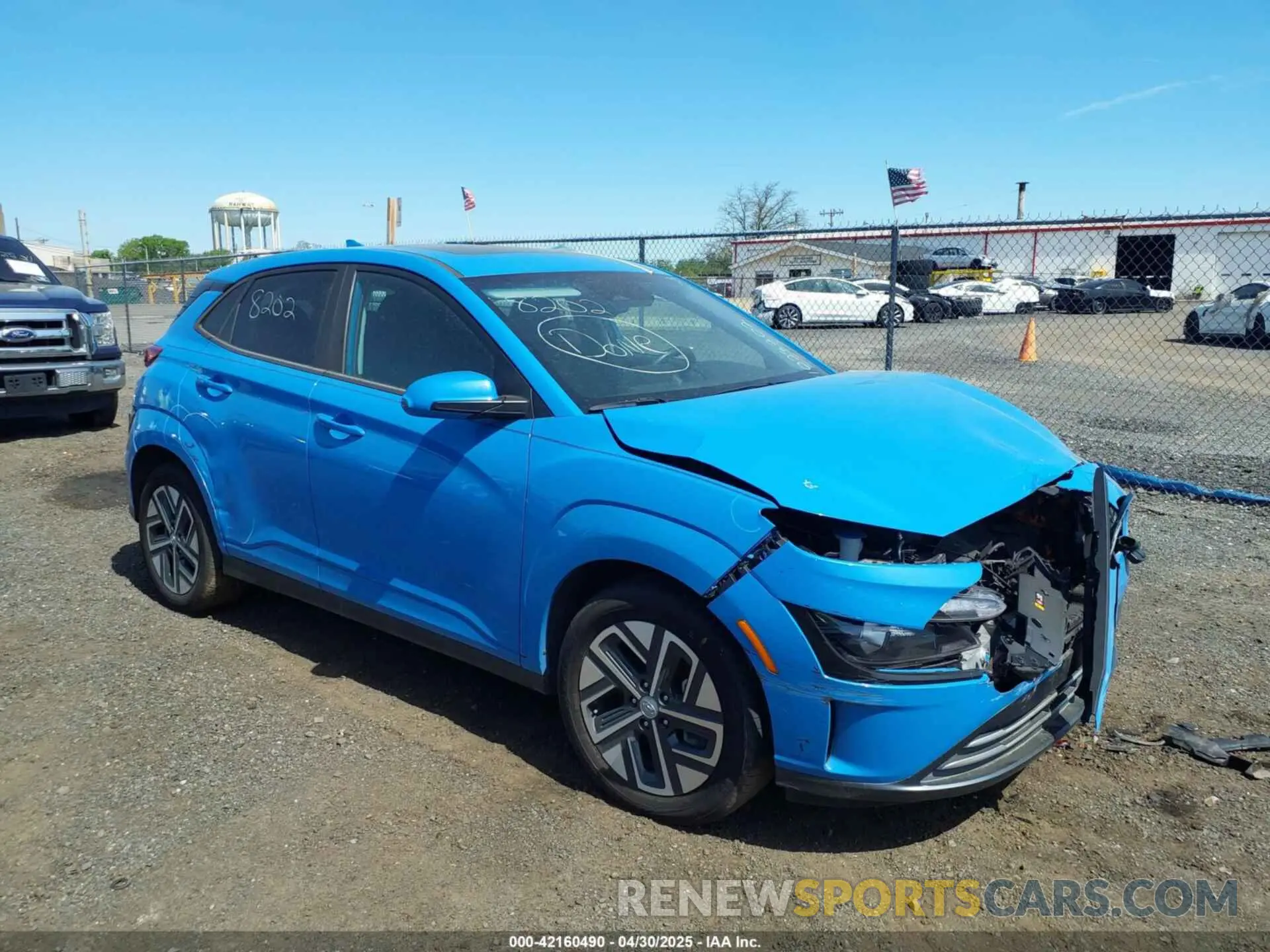 1 Фотография поврежденного автомобиля KM8K33AGXNU150593 HYUNDAI KONA ELECTRIC 2022